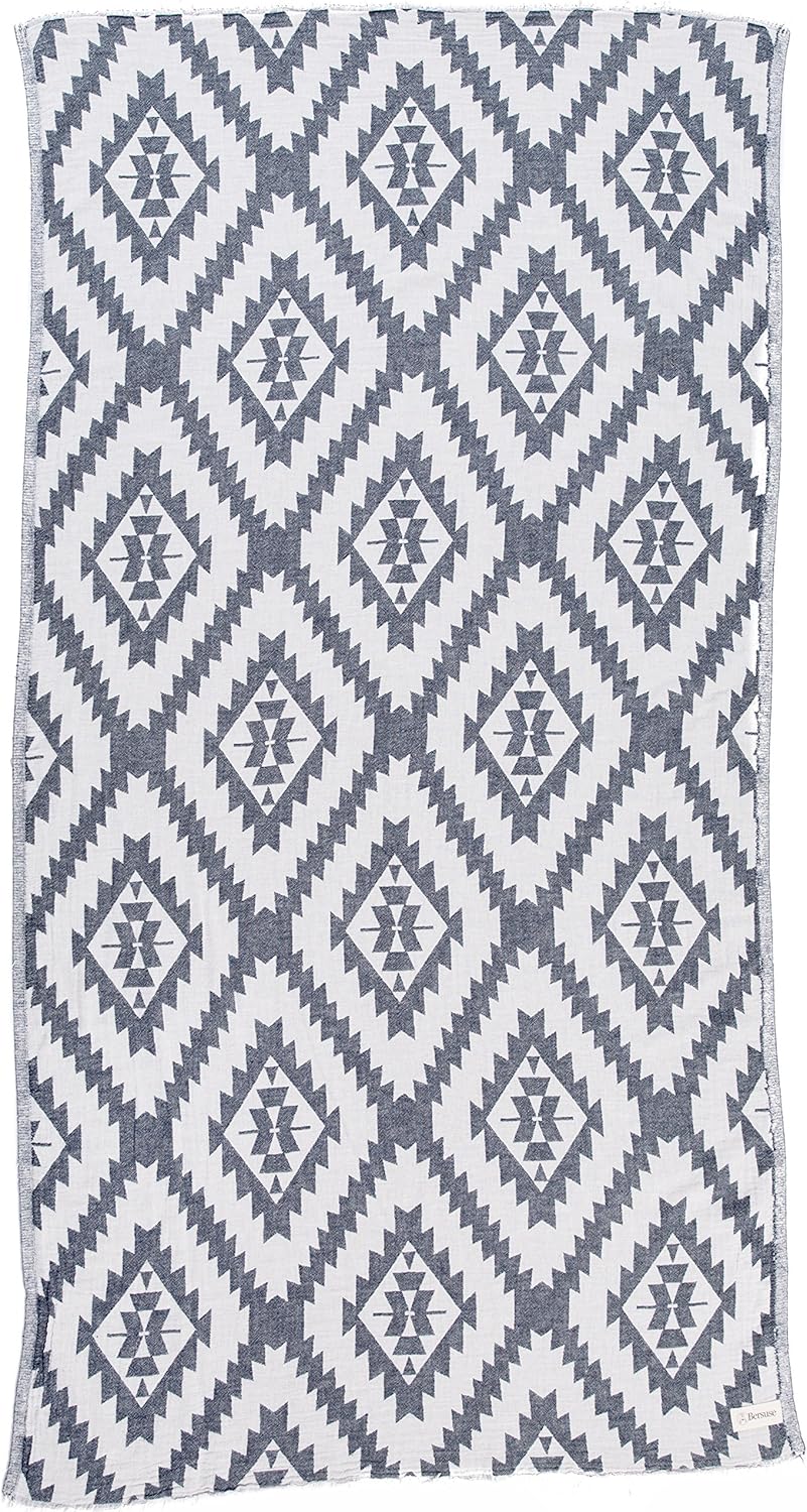 Bersuse Dark Blue Beach Towel Set of 3
